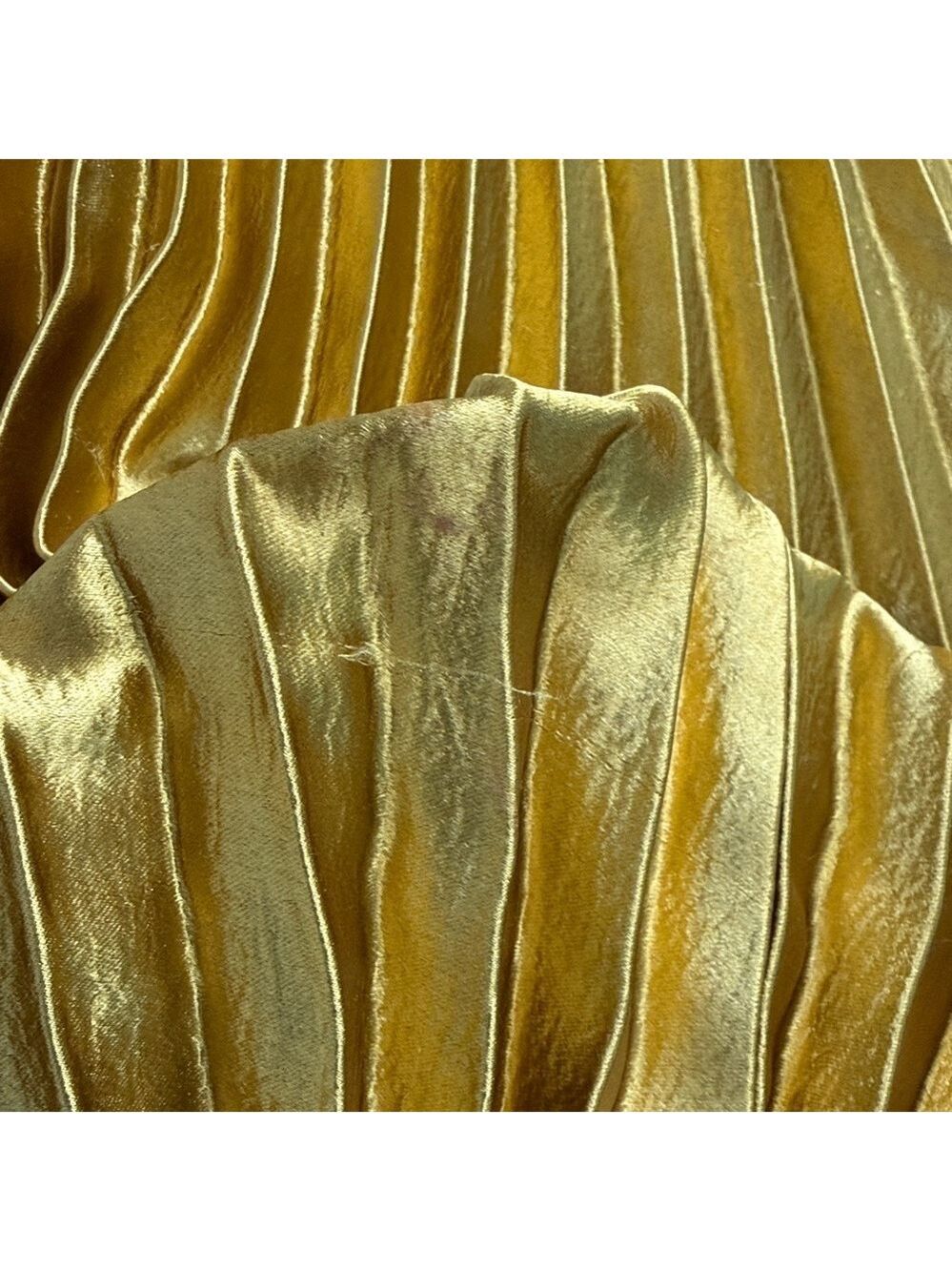 Lulus Pretty Pleats Gold Metallic Pleated Midi Skirt Size Small - Picture 12 of 13